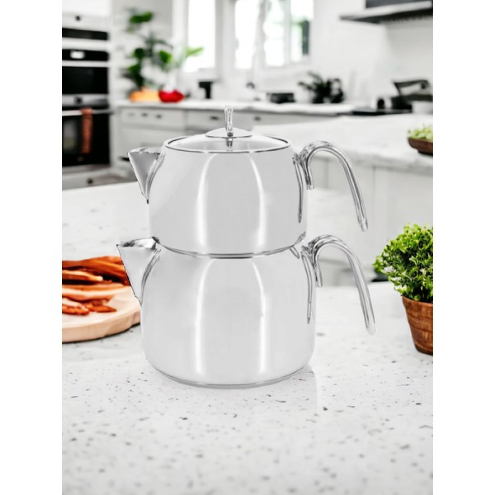Girist Home Perla Mega Boy Paslanmaz Çelik Çaydanlık Takımı Çay / Çaydanlık Setleri Fiyatı