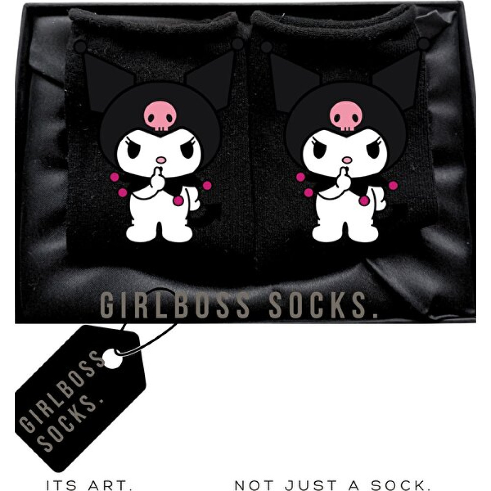 Girlboss Butik Girlboss Socks Sanrio Kuromi Siyah Çorap Çorap (Outdoor) Fiyatı