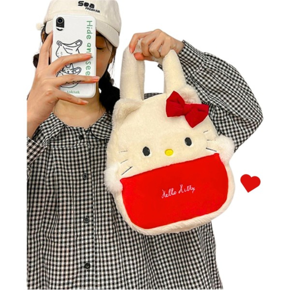 Girlboss Butik Hello Kitty Ithal Ürün Mini Peluş Çanta Bayan Çanta ve Cüzdan Fiyatı