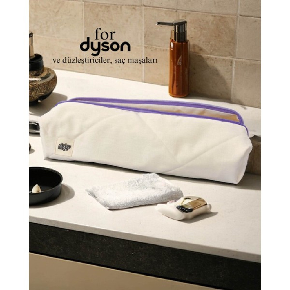 Girlsy Bags Dyson Tüm Parçalar İçin Uyumlu Çanta Düzleştirici Çantası - Büyük Makyaj Çanta Xxl - Krem Makyaj Fırça ve Aksesuarları Fiyatı