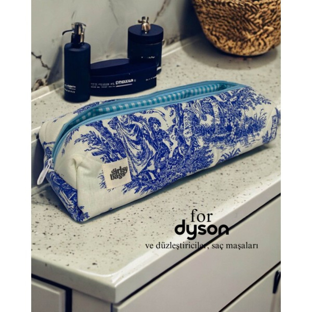 Girlsy Bags Dyson Uyumlu Tüm Parçalar İçin Çanta Düzleştirici Çantası - Büyük Makyaj Çanta Xxl - Mavi Makyaj Fırça ve Aksesuarları Fiyatı