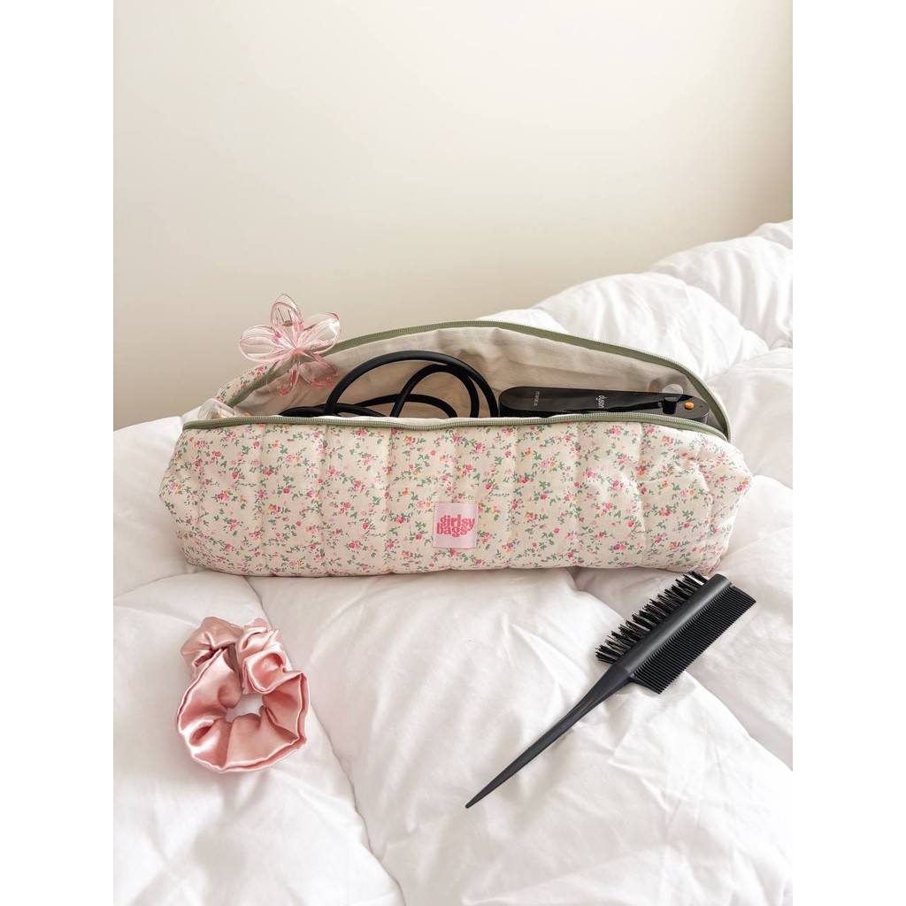 Girlsy Bags Pıtırcık Çiçek Saç Maşa Düzleştirici Çantası Airwrap Airstrait Uyumlu Seyahat Çantası Diğer Fiyatı