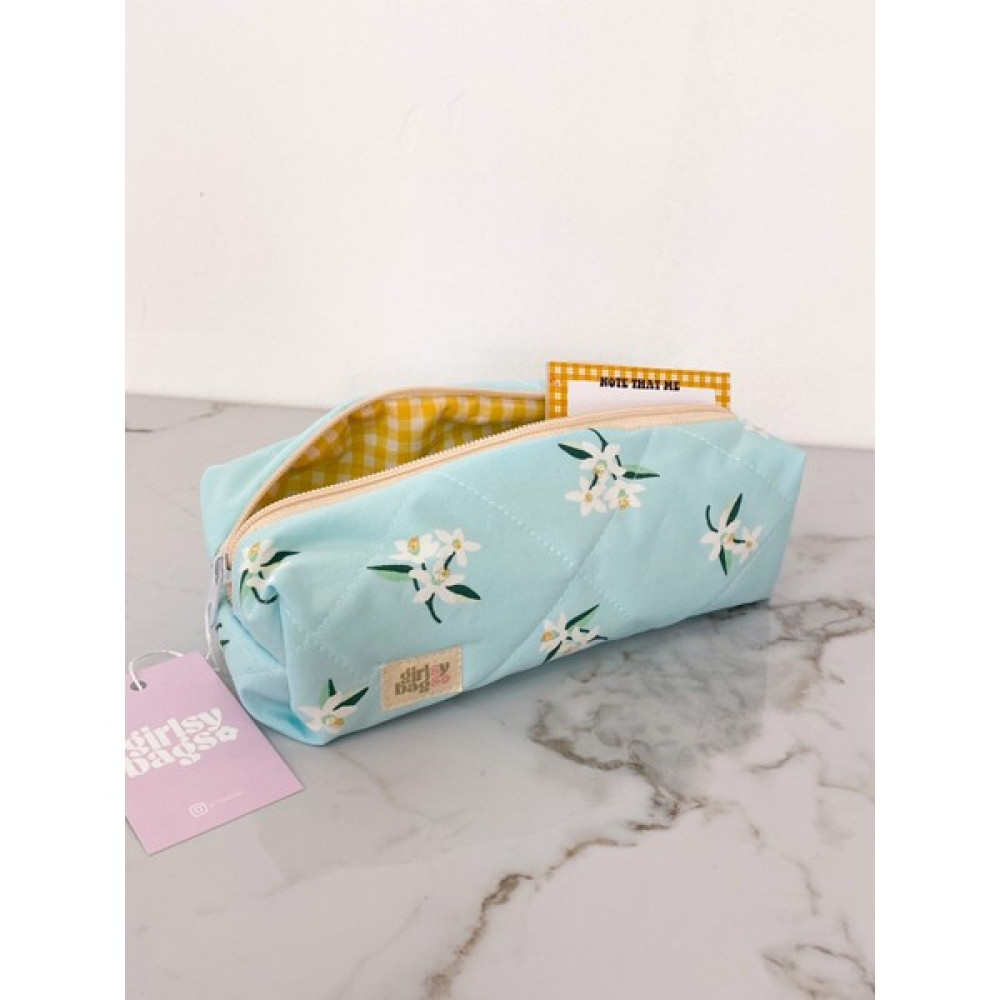 Girlsy Bags Tek Gözlü Kalemlik Yıkanabilir Fermuarlı Okul Kalem Kutusu 21X10X7 Ölçüler Açık Turkuaz - Kumaş - 21x10 Kalemlik (Kalem Kutusu) Fiyatı