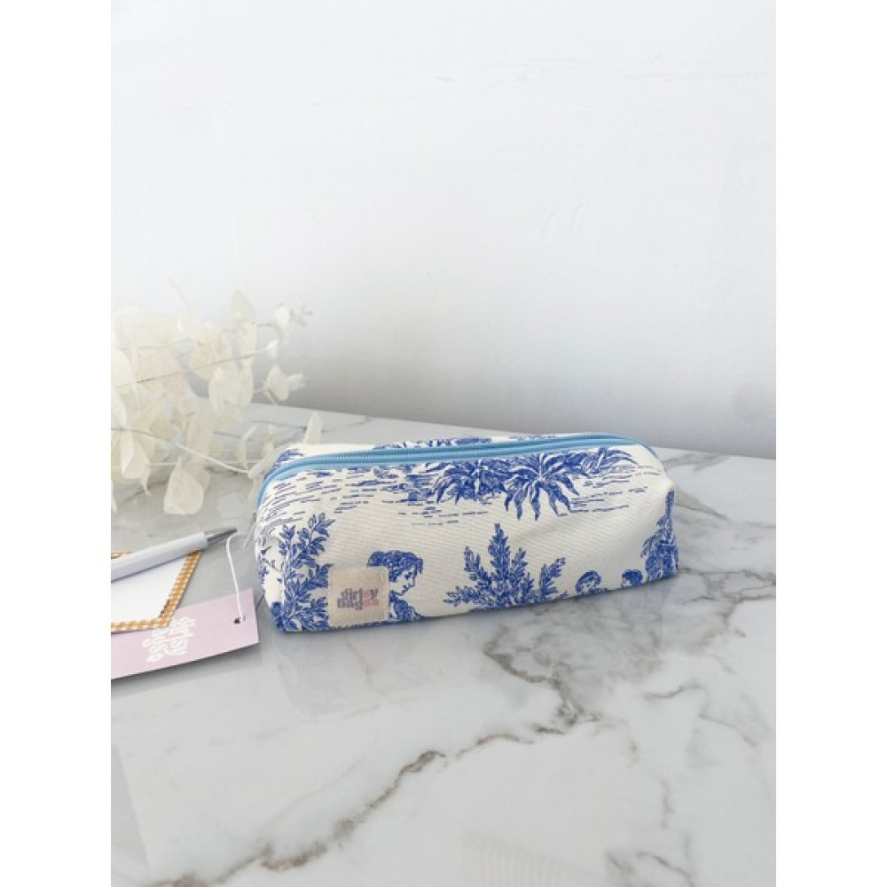 Girlsy Bags Tek Gözlü Kalemlik Yıkanabilir Fermuarlı Okul Kalem Kutusu 21X10X7 Ölçüler - Mavi - Kumaş - 21x10 Kalemlik (Kalem Kutusu) Fiyatı