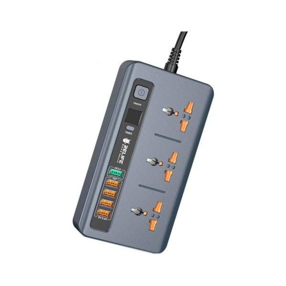 Girnet Bilişim Relife RL-316D Akıllı Priz Akım Korumalı 1,9mt Kablo Üniversal 5 USB 5V-3.4A Qc 3.0 Digital Ekran - Yok Prizler Fiyatı