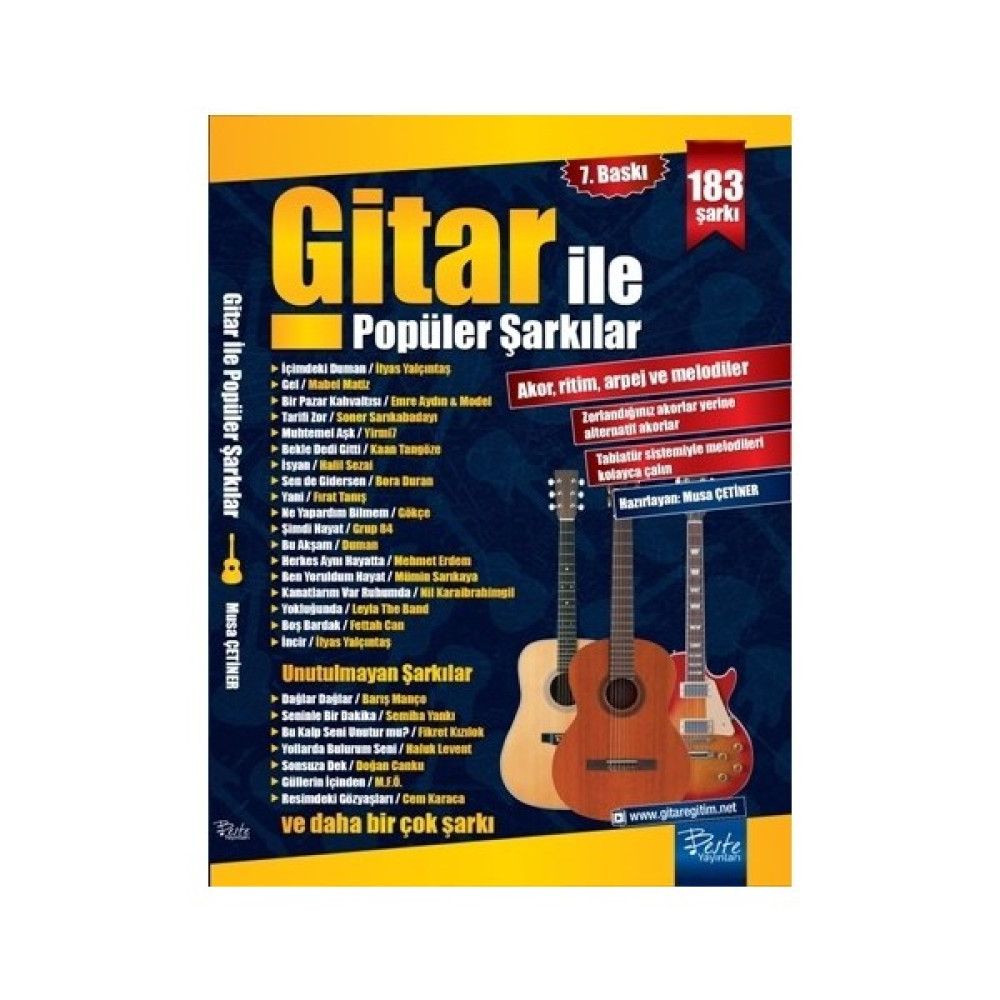 Gitar İle Popüler Şarkılar - Musa Çetiner Müzik Fiyatı