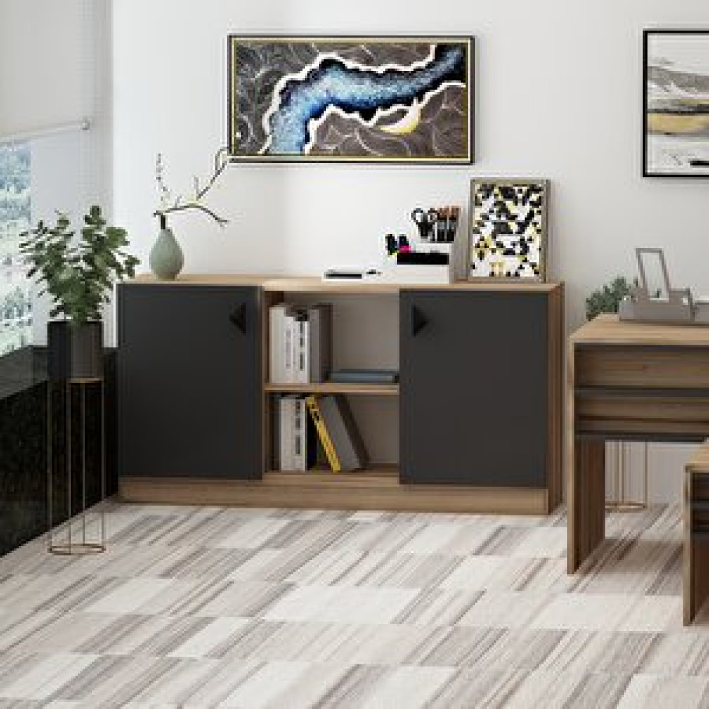 Givayo Gi̇vayo Ori̇on Ofi̇s Konsol Dolap Çirağan Antrasi̇t Çırağan Evrak Dolabı Fiyatı