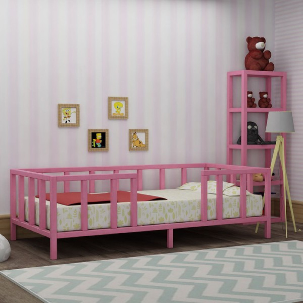 Givayo Wood's Işık Montessori Yatak 100 x 200 cm - Pembe Karyola Fiyatı