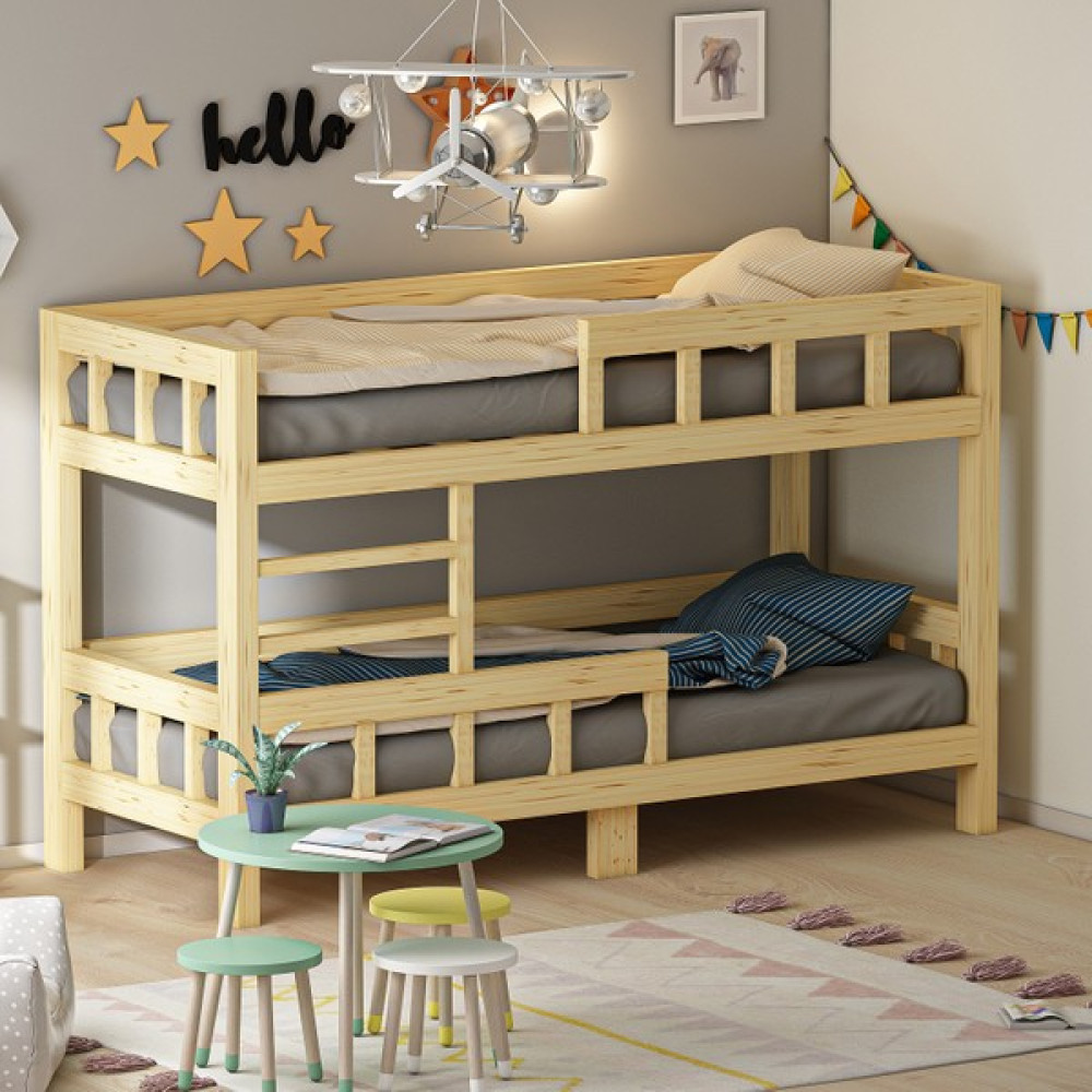 Givayo Wood's Stefani Montessori Yatak Ranza Doğal Ahşap - 90 x 190 cm - Kahverengi Ranza Fiyatı