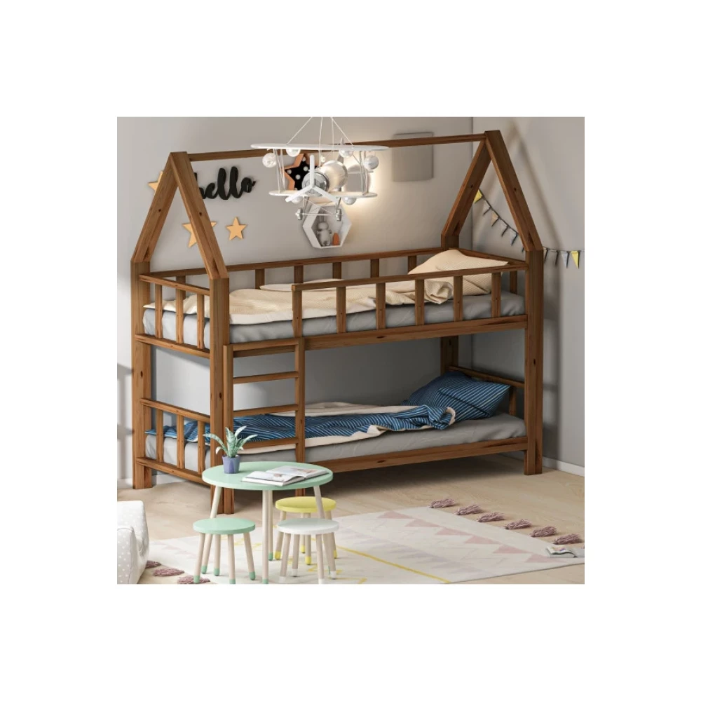 Gıvayo Wood'salıce Montessorı Yatak Ranza Dogal Ahsap Cevız 100*200 Ranza Fiyatı