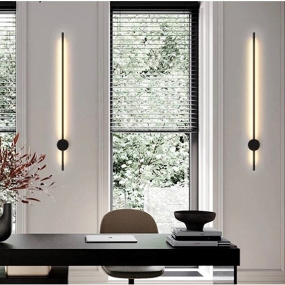 Giveka Modern Dekoratif LED Duvar Aplik 50CM Siyah - Gün Işığı Oto Boyaları Fiyatı
