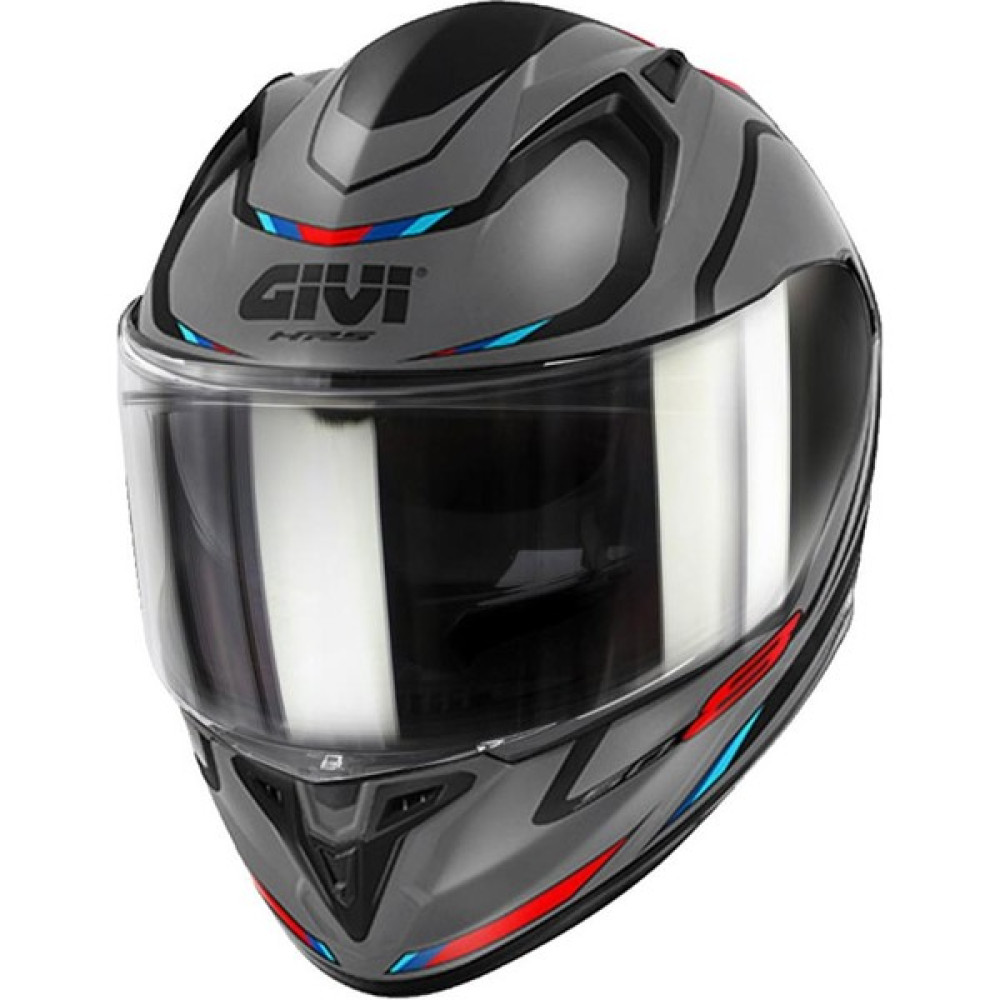 Givi 50.8 Mach1 Full Face Motosiklet Kaskı - S - Gri - Siyah - Kırmızı Motorsiklet Kaskları Fiyatı