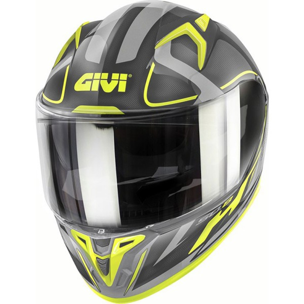 Gıvı 50.8 Racer Mat Siyah-Tıtanıum-Sarı Kask - XL Motorsiklet Kaskları Fiyatı