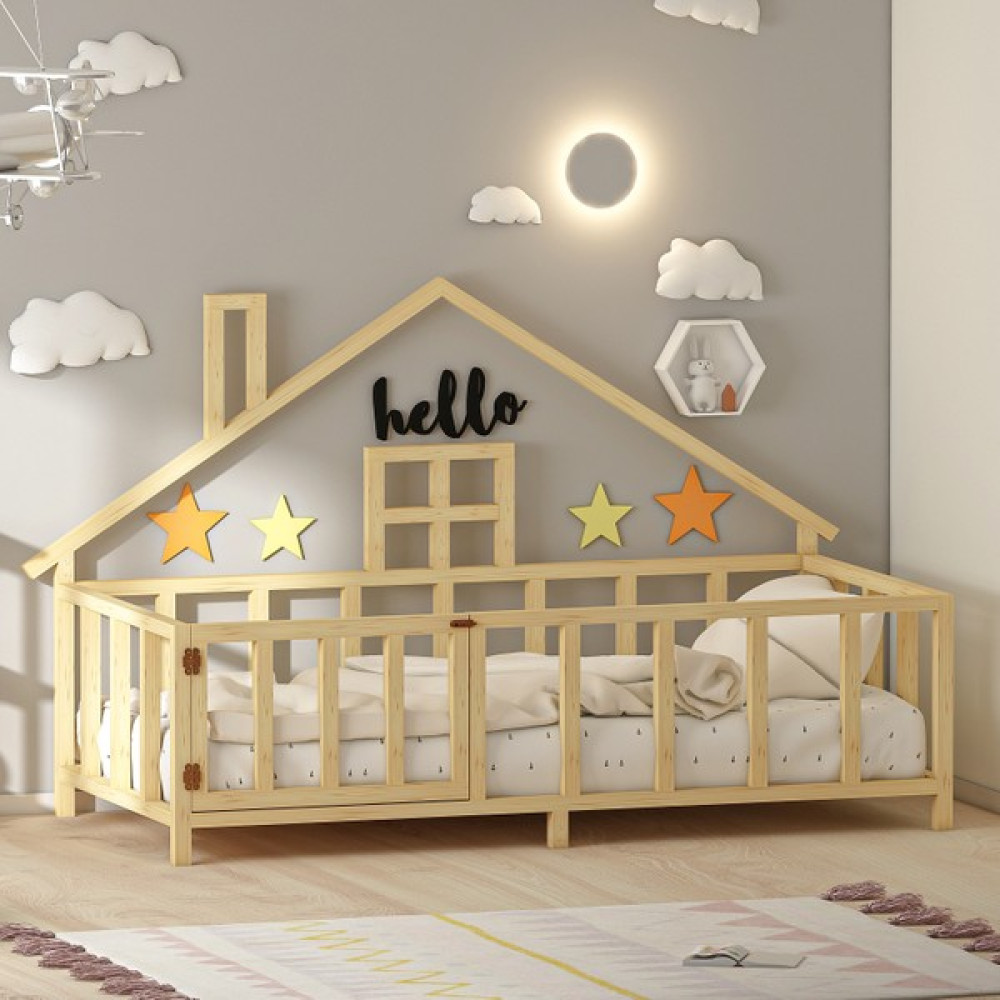 Giyayo Wood's Hause Montessori Yatak Kapılı - 120 x 200 cm - Ahşap Karyola Fiyatı