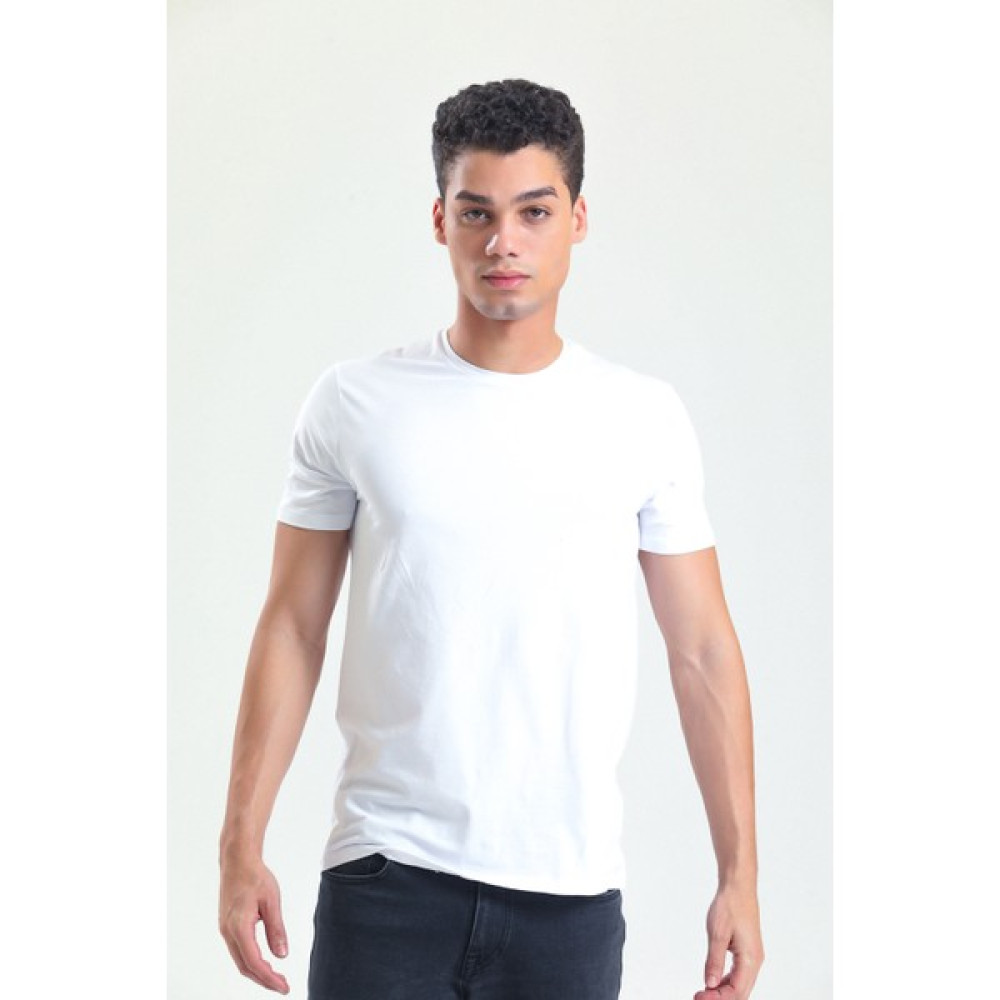 Giyoon Erkek Beyaz Bisiklet Yaka Kısa Kol Tshirt Penye Likralı Süprem T-Shirt & Sweatshirt (Outdoor) Fiyatı