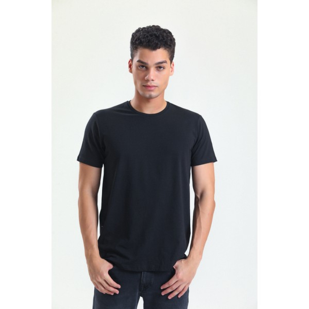 Giyoon Siyah Bisiklet Yaka Kısa Kol Tshirt Penye Likralı Suprem T-Shirt & Sweatshirt (Outdoor) Fiyatı