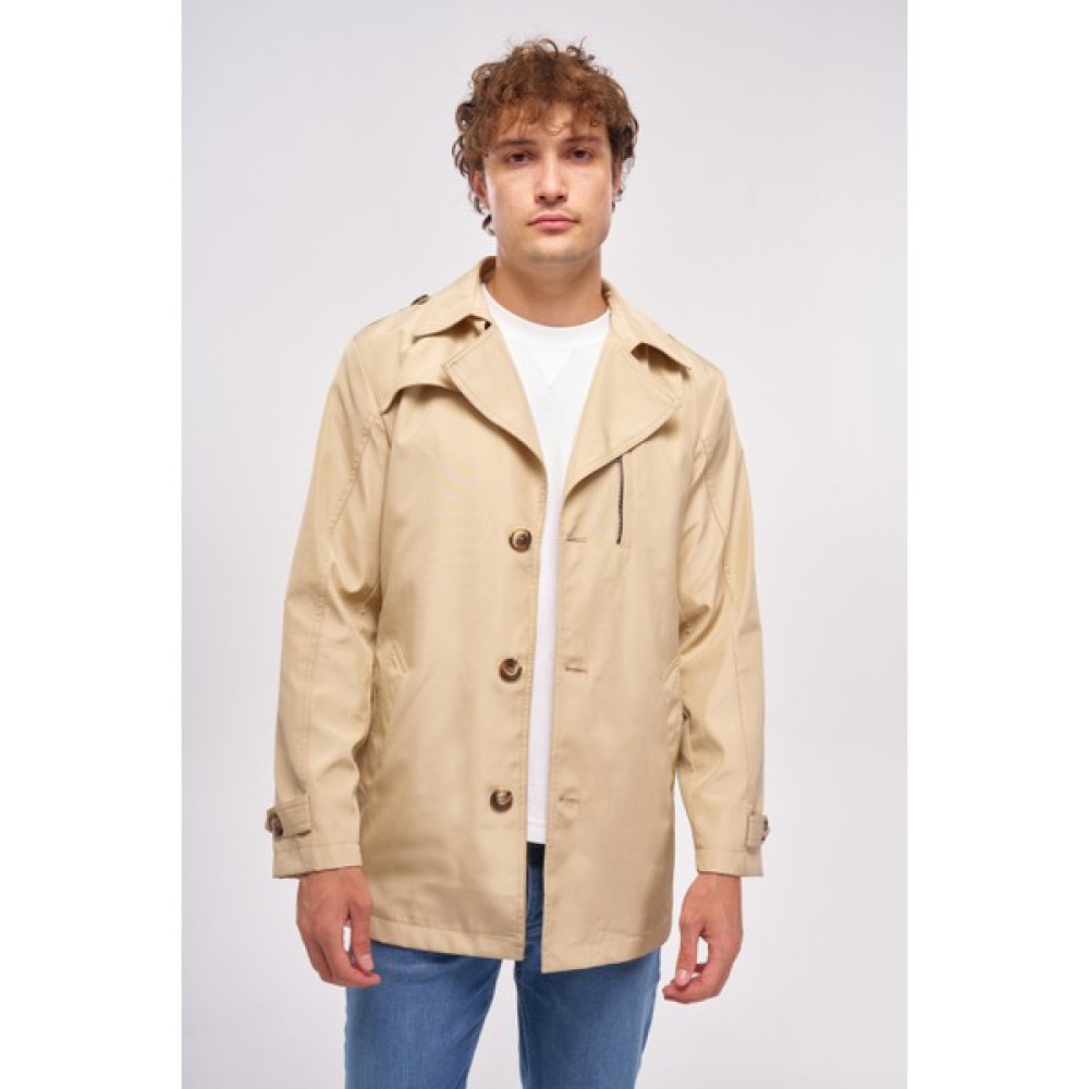 Giysa Bej Erkek Slim Fit Trençkot Erkek Mont Fiyatı