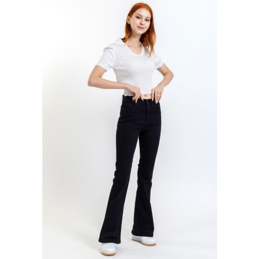 Giysa John Borners Kadın Yüksek Bel Ispanyol Paça Jean Bayan Jeans / Kot Pantolon Fiyatı