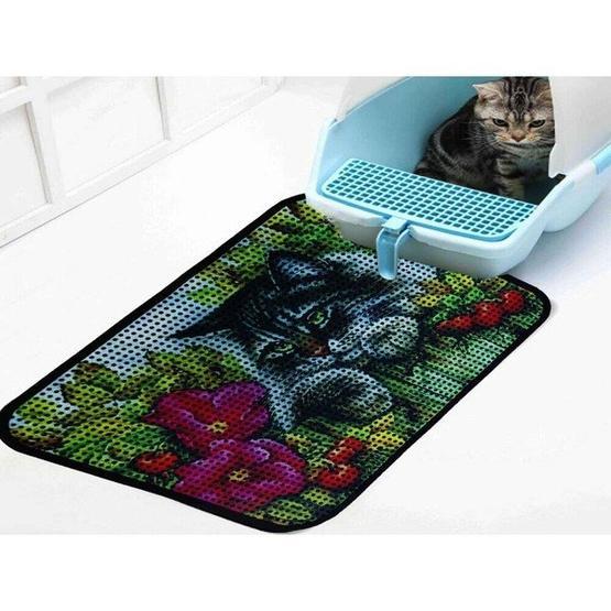 Giz Home Çiçekli Kedi Catsline Kedi Paspası