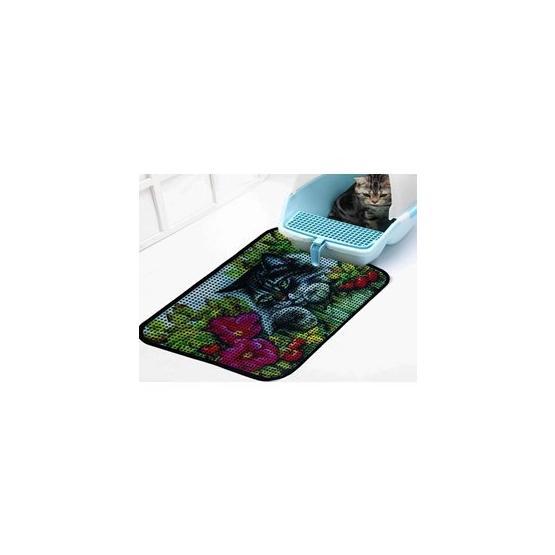 Giz Home Çiçekli Kedi Catsline Kedi Paspası