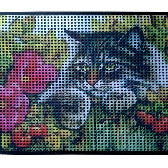 Giz Home Çiçekli Kedi Catsline Kedi Paspası
