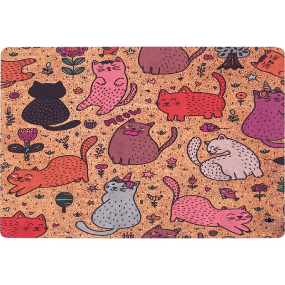Giz Home Peppina Kapı Önü Paspası - Renkli Kediler - 40X60 cm - 40 x 60 cm Paspas Fiyatı