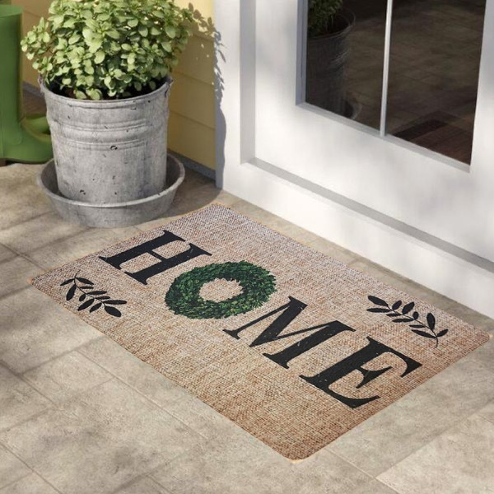 Giz Home Peppina Yaprak Home Desenli Kapı Önü Paspası - 40x60 cm - 40 x 60 cm - Siyah Paspas Fiyatı