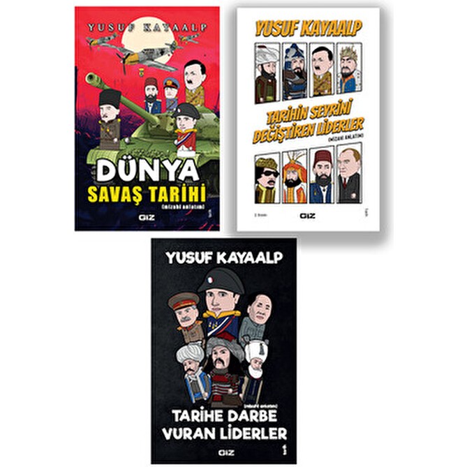 Giz Kitap Yusuf Kayaalp 3'lü Mizahi Set Tarih ve Mizah Konulu Eğlenceli Eserler Diğer Fiyatı