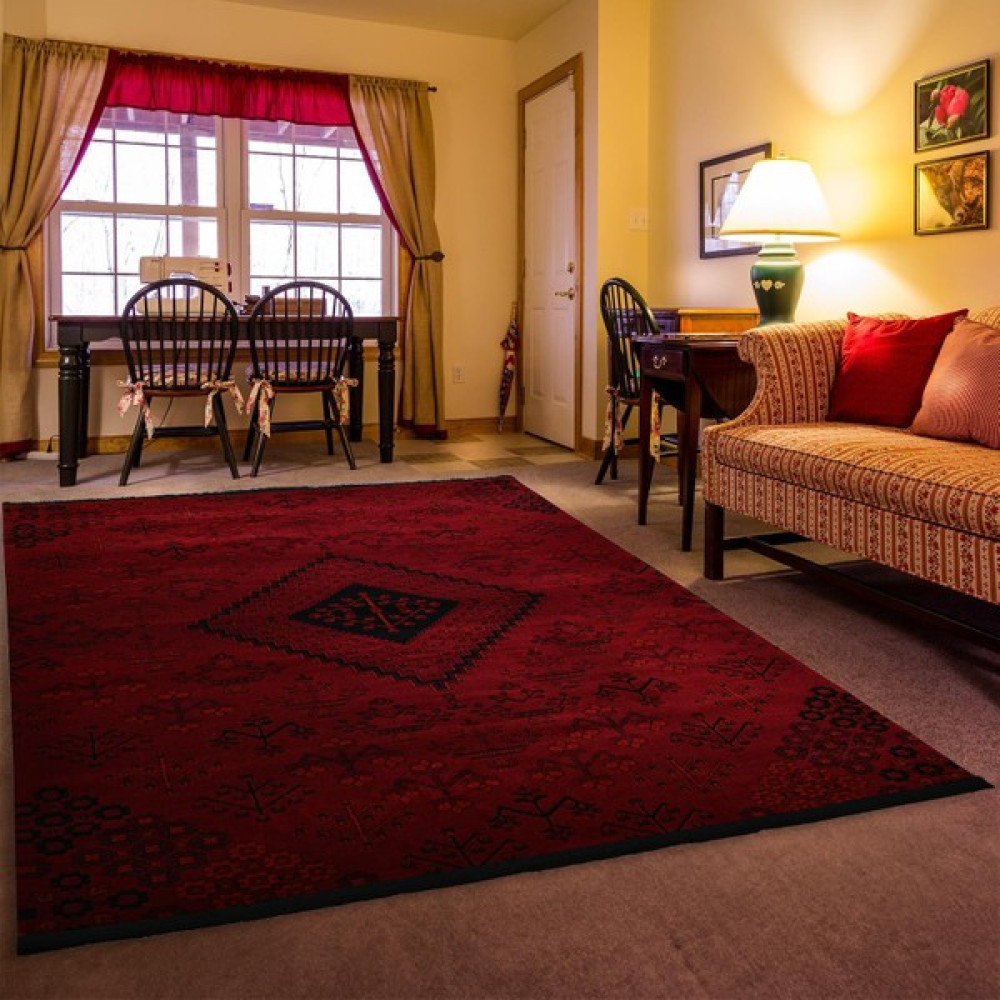 Giza Home Afgan Türkmen Otantik Desenli Bordo Oturma Odası Salon Mutfak Halısı 5366A_ZS72 80 x 300 - 80 x 300 cm Salon Halısı Fiyatı