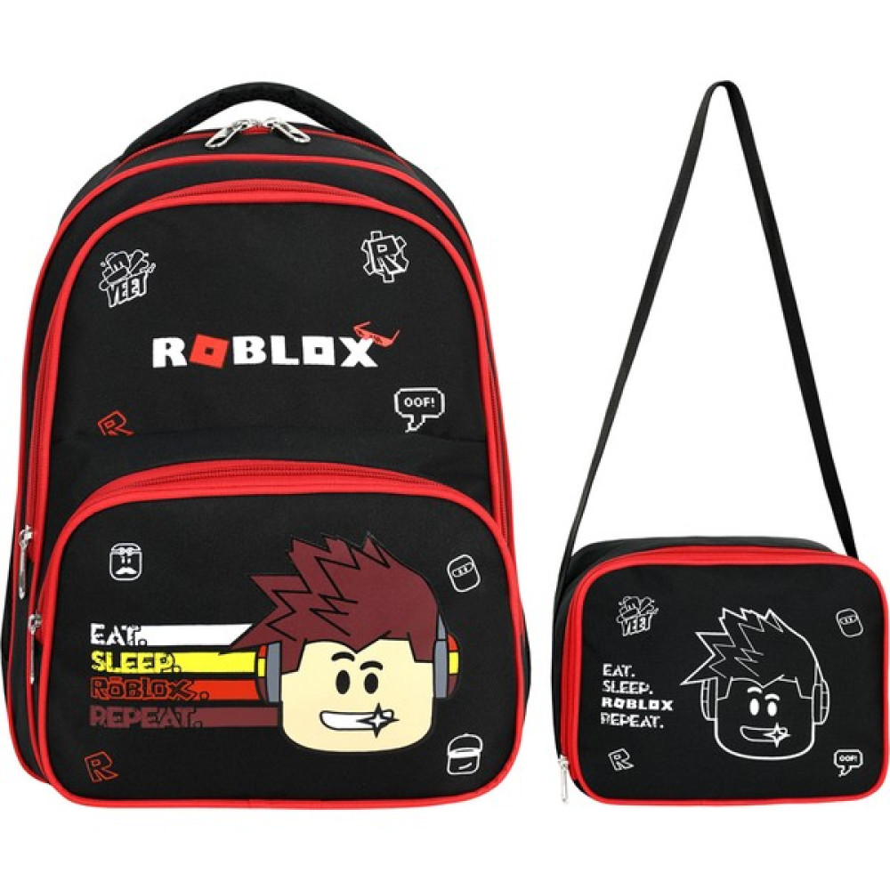 Giza Roblox Siyah Ilkokul ve Beslenme Çantası Seti - İLKÖĞRETİM ÇANTASI - Yükseklik : 37 cm Genişlik : 28 cm Derinlik : 22 cm Okul Çantası Fiyatı
