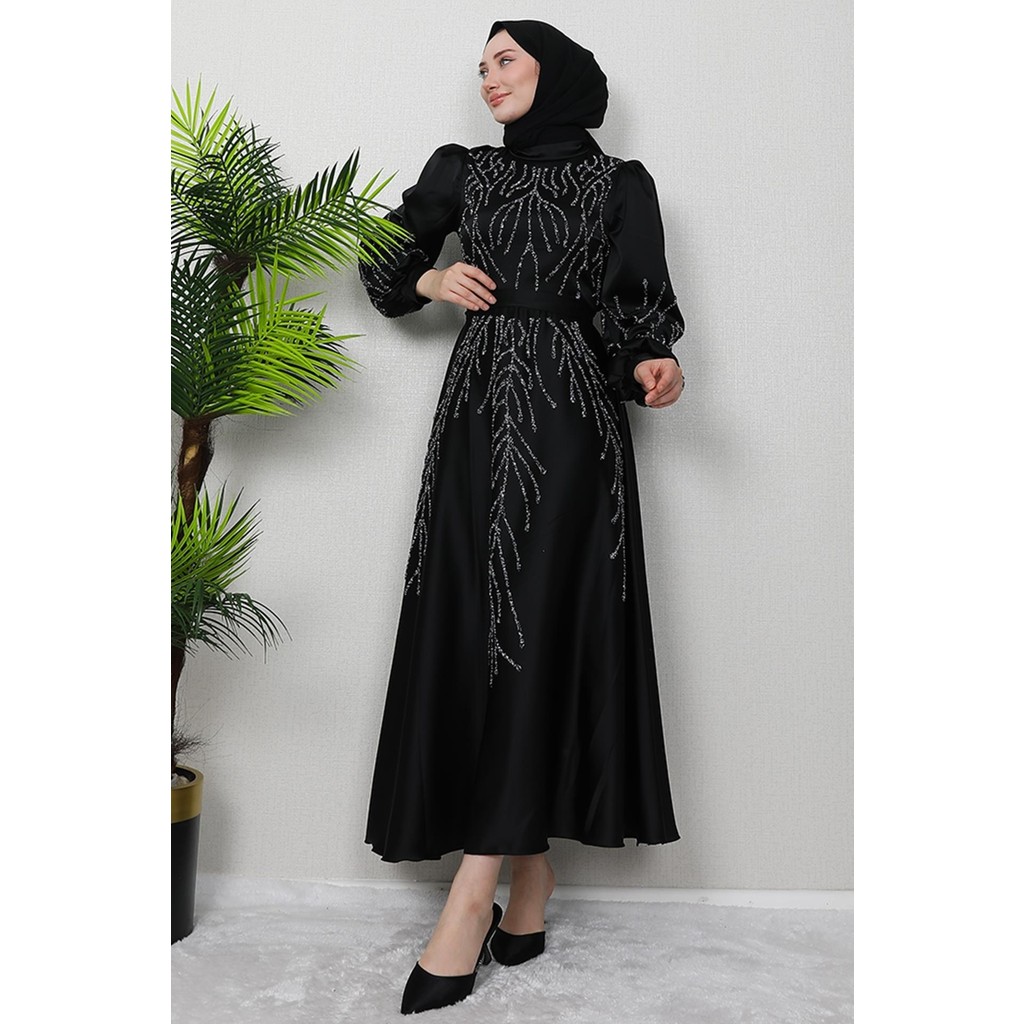 Giza Store Buğlem Taşlı Abiye Siyah Giyim & İç Giyim Fiyatı