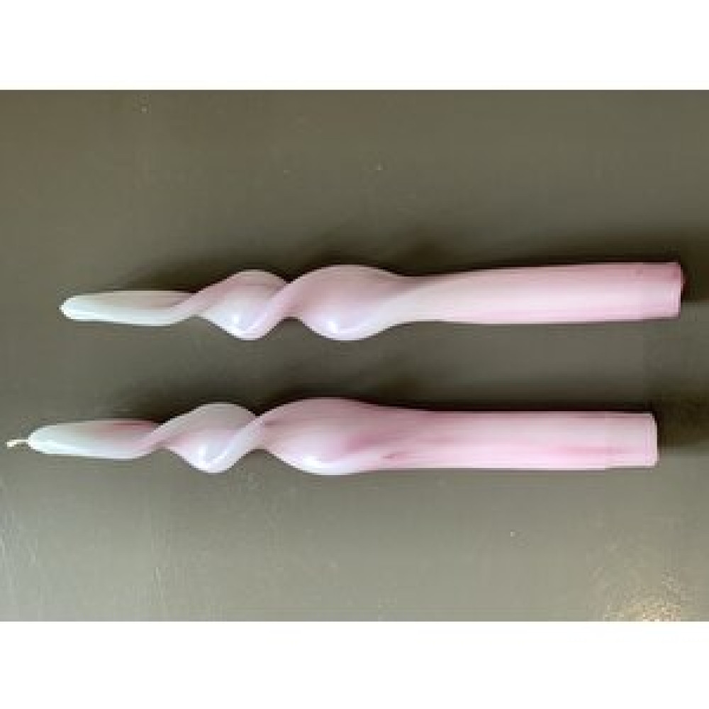 Gizemli Home 2li Set Pembe Ebru Boyama Burgulu Şamdan Mumu Dekoratif Mum Fiyatı