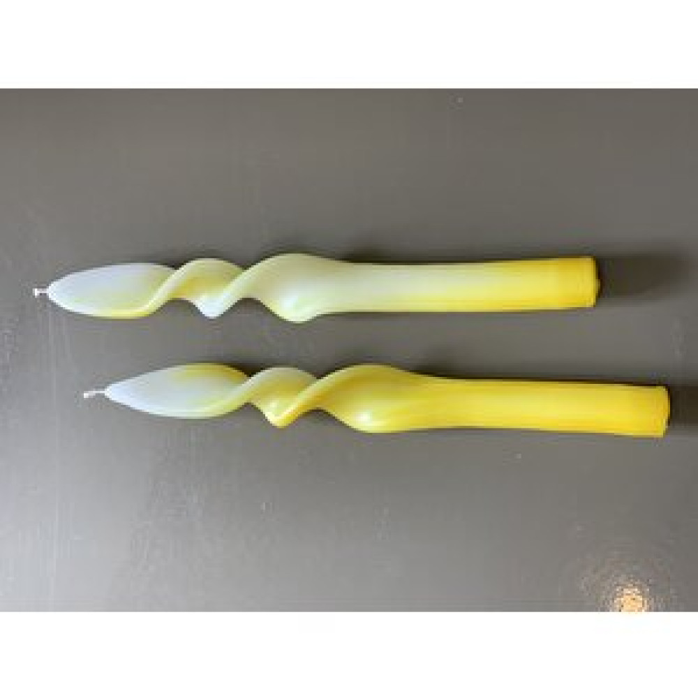 Gizemli Home 2li Set Sarı Ebru Boyama Burgulu Şamdan Mumu Dekoratif Mum Fiyatı