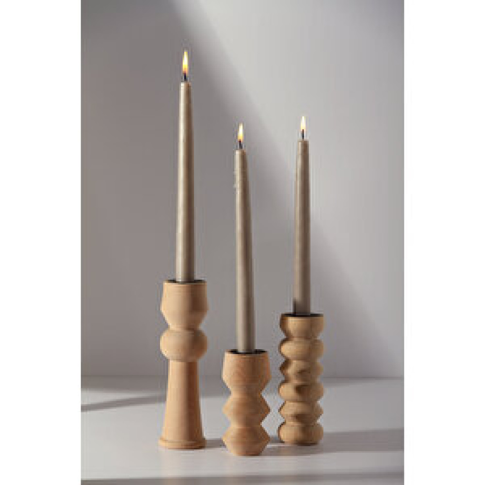 Gizemli Home Natural Wooden Node 3lü Şamdan Set Mumluk Fiyatı