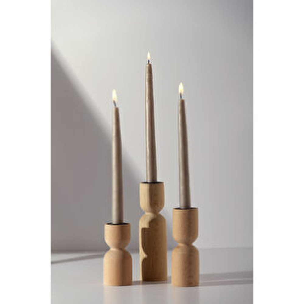 Gizemli Home Natural Wooden Sanatsal 3lü Şamdan Set Mumluk Fiyatı