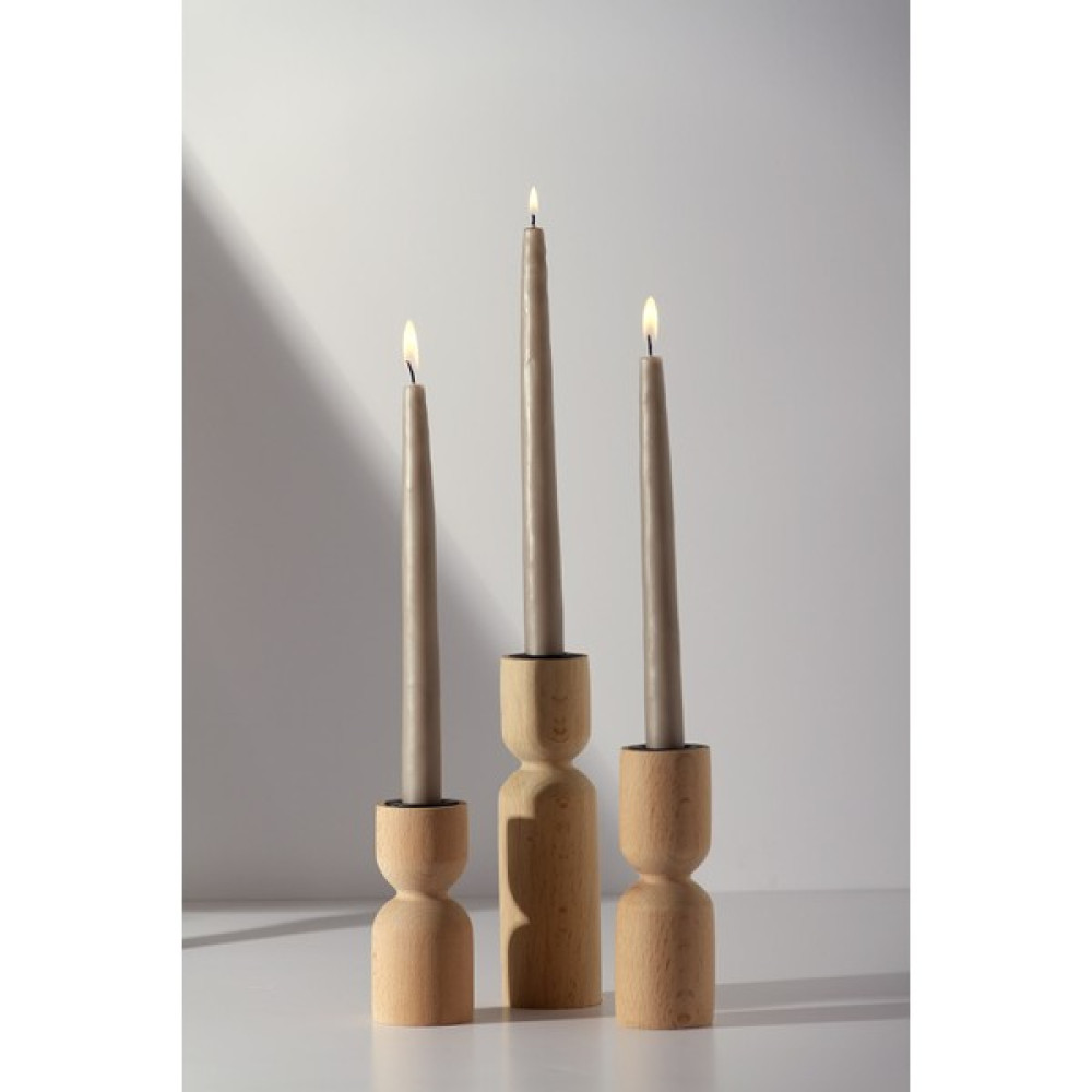 Gizemli Home Natural Wooden Sanatsal / Art 3 Lü Şamdan Set Şamdan Fiyatı