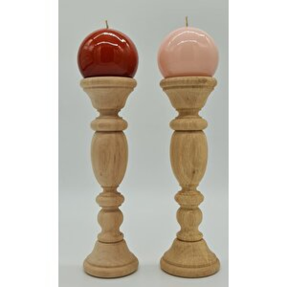 Gizemli Home Natural Wooden Top Şamdan Seti 2 Li Mumluk Fiyatı