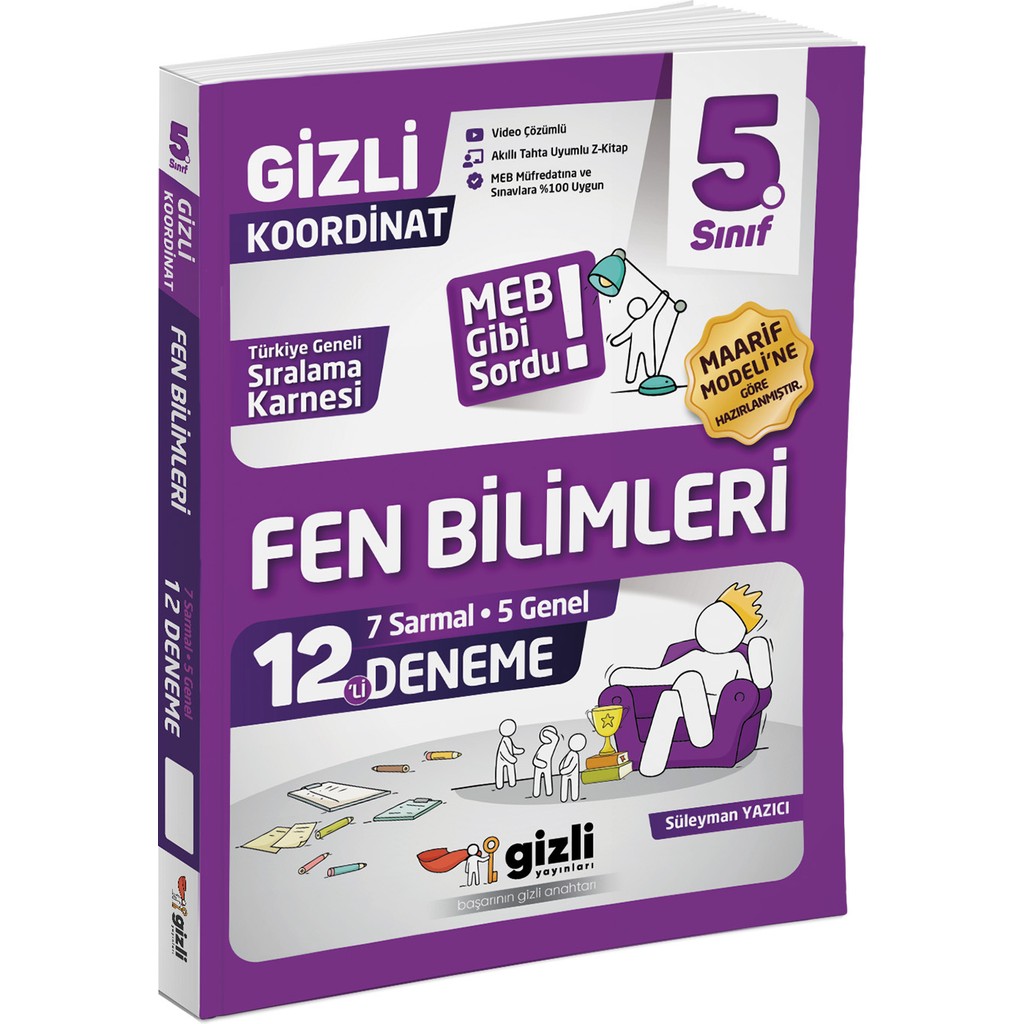 Gizli Yayınları 5. Sınıf Fen Bilimleri 12'li Deneme-Meb Gibi Sordu Fen - Bilişim ve Teknoloji Fiyatı