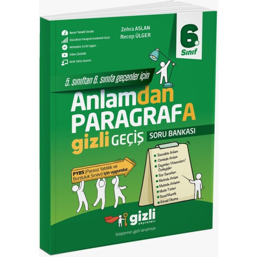 Gizli Yayınları 6. Sınıf Anlamdan Paragrafa Gizli Geçiş Soru Bankası Tüm Dersler Fiyatı