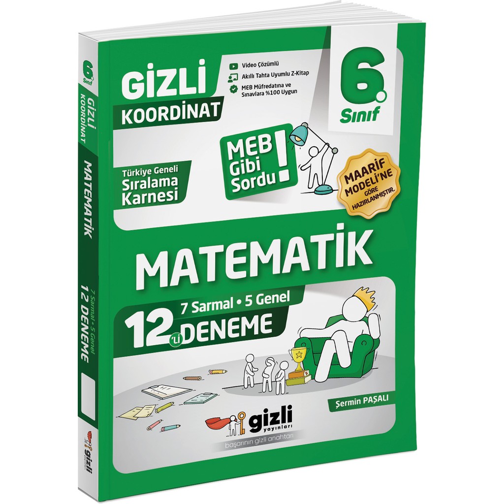 Gizli Yayınları 6. Sınıf Matematik 12'li Deneme-Meb Gibi Sordu Matematik Fiyatı
