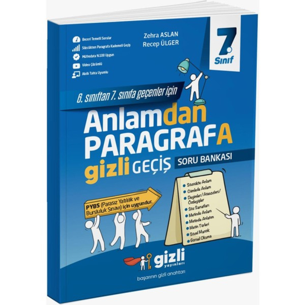 Gizli Yayınları 7. Sınıf Anlamdan Paragrafa Gizli Geçiş Soru Bankası Tüm Dersler Fiyatı