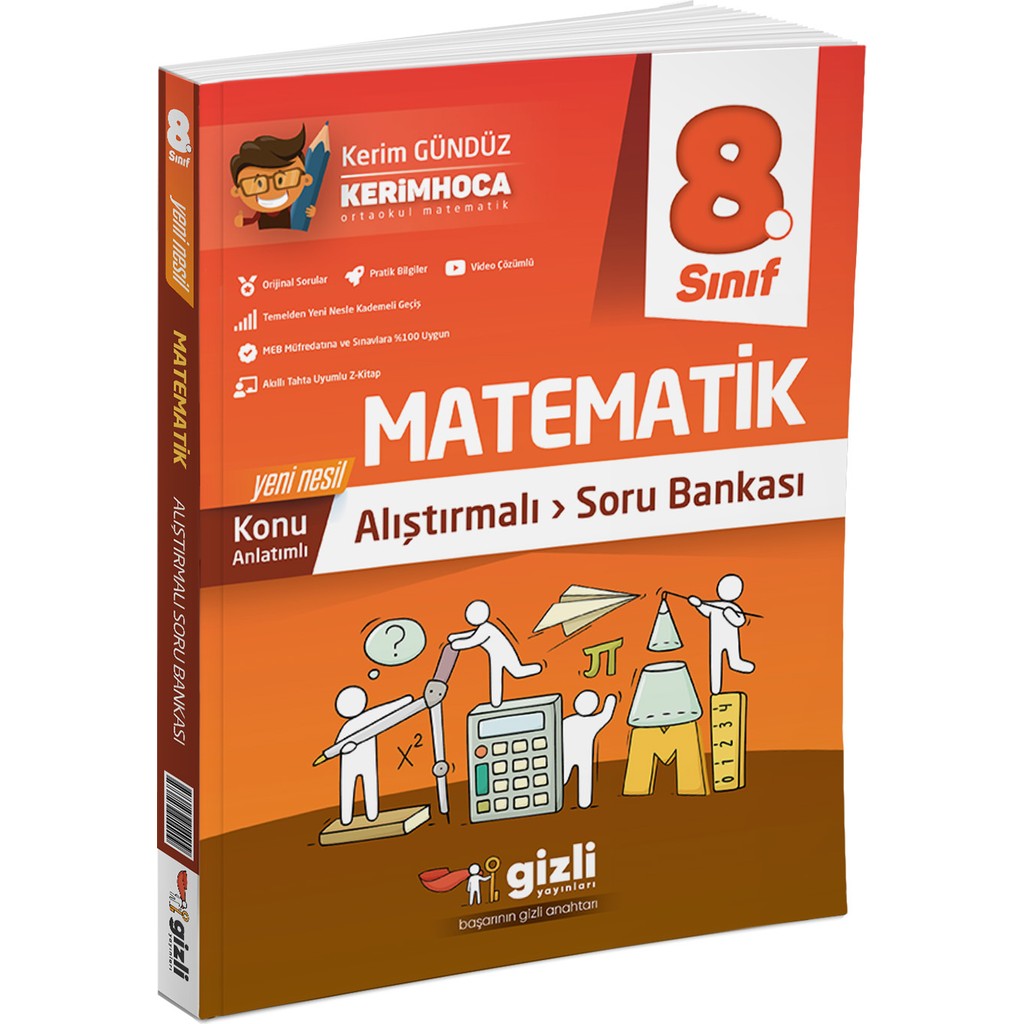 Gizli Yayınları 8.sınıf Lgs Matematik Konu Anlatımlı Alıştırmalı Soru Bankası Kerim Hoca Ders Sınav Kitapları Fiyatı