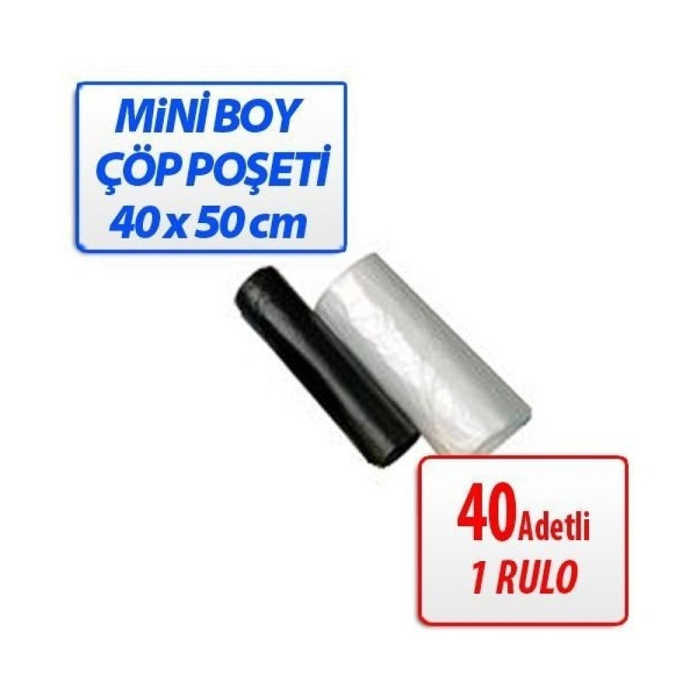 Gizpak Mini Boy Çöp Poşeti 40 X50 Pakete 40 Adet Çöp Poşetleri Fiyatı