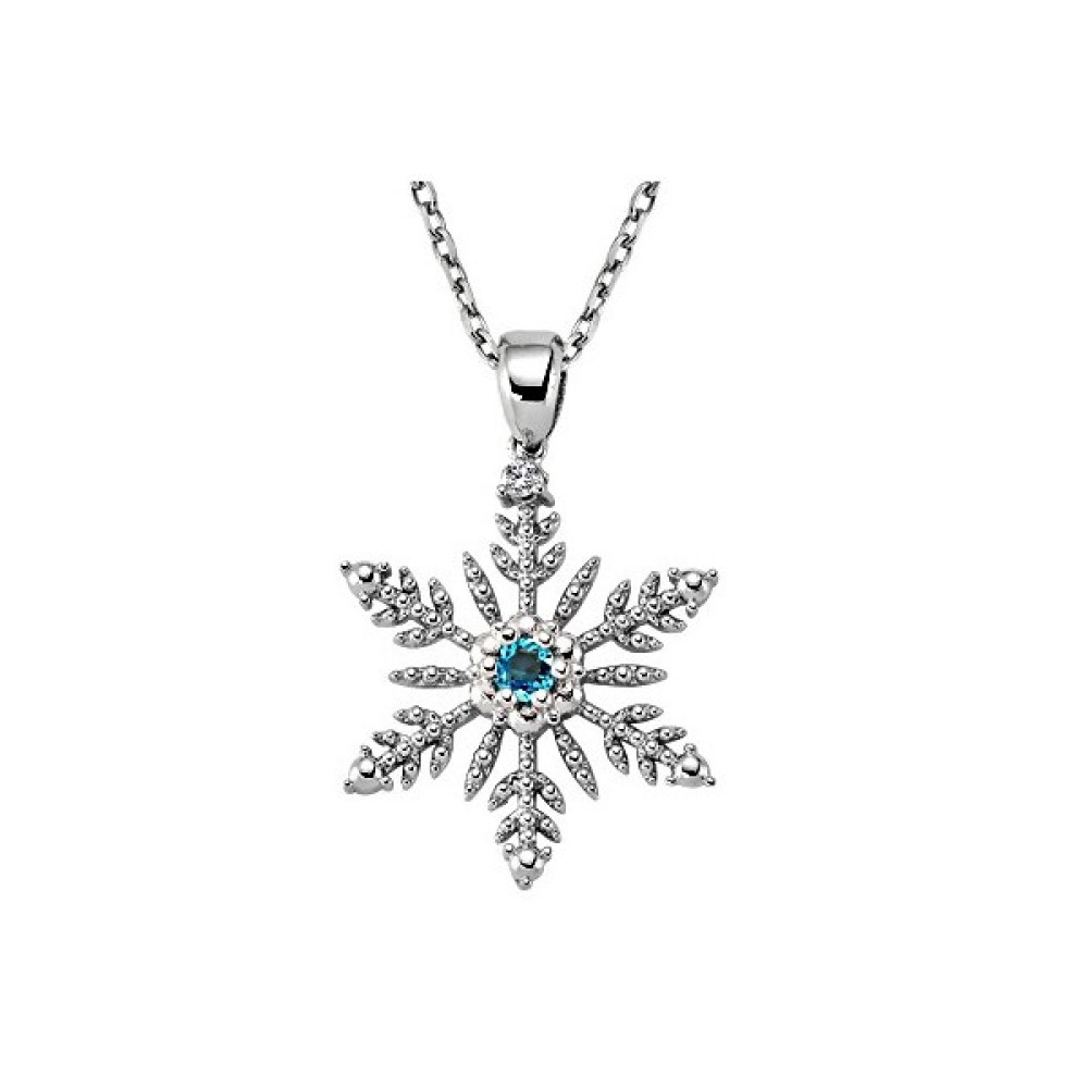 Gizzaro 0.03 Karat Pırlanta 0.15 Karat Topaz Pırlanta Kar Kolye Gmy127 Pırlanta Kolye Fiyatı
