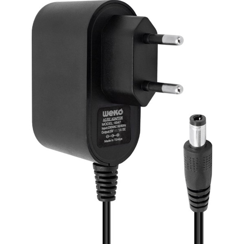 Gizzodo Weko 5 Volt - 1 Amper 5.5*2.5 Uçlu Plastik Kasa Priz Tip Adaptör Diğer Fiyatı