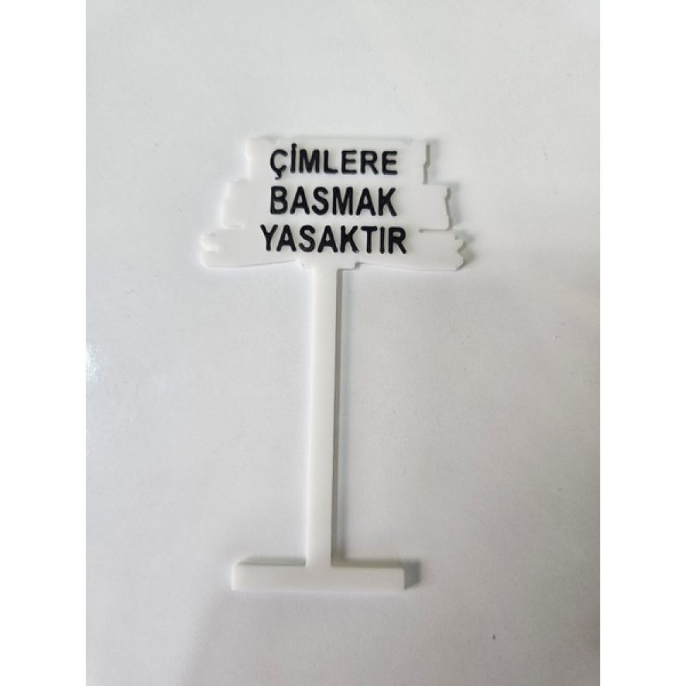 GKG3D Akvaryum Dekor Tabela Çimlere Basmak Yasaktır Evcil Hayvan Ürünleri Fiyatı