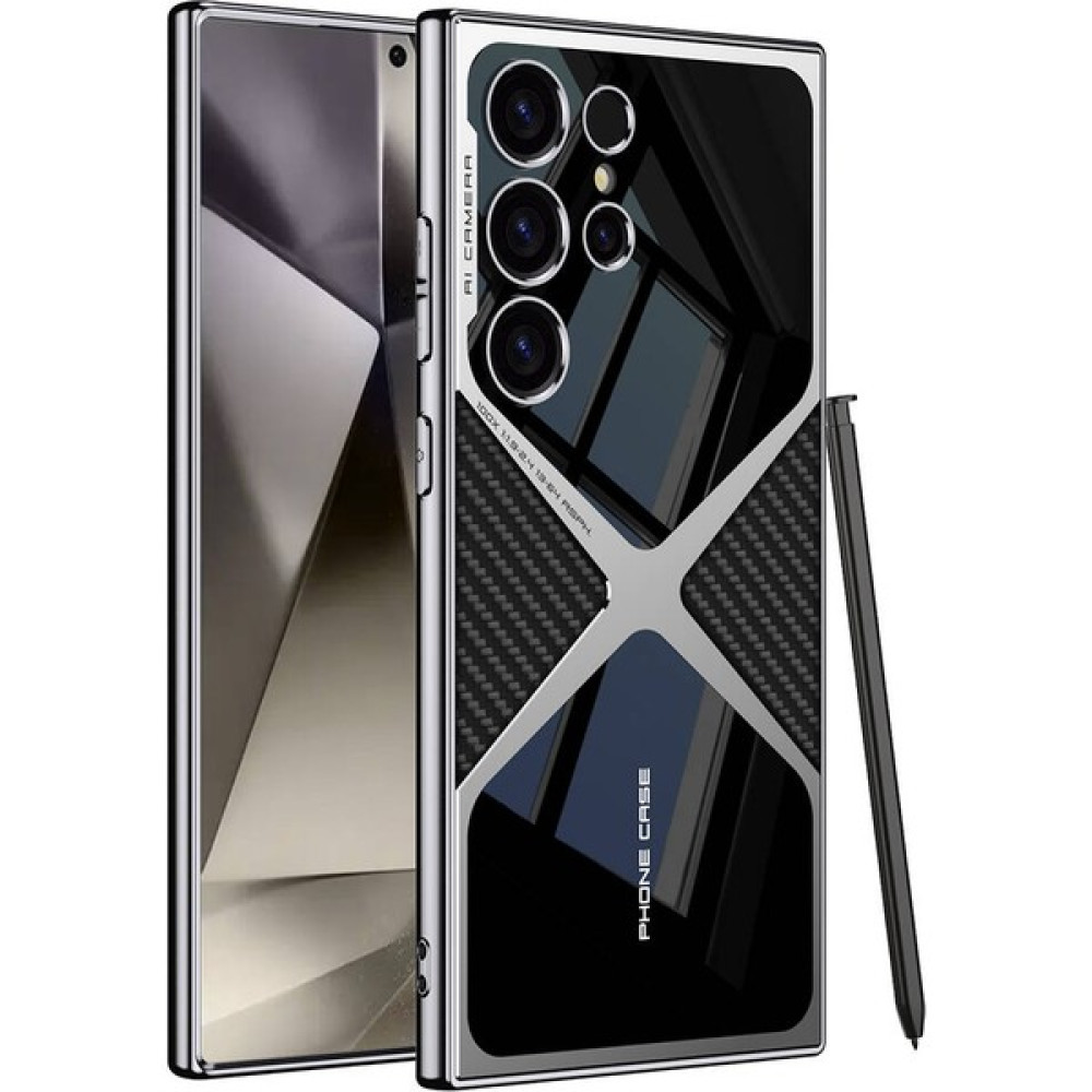 GKK Samsung Galaxy S24 Ultra Uyumlu Kılıf Ultra Ince Kamera Korumalı Pc + Deri Arka Yüzey X-Pro Kapak - Siyah Cep Telefonu Kılıfı Fiyatı