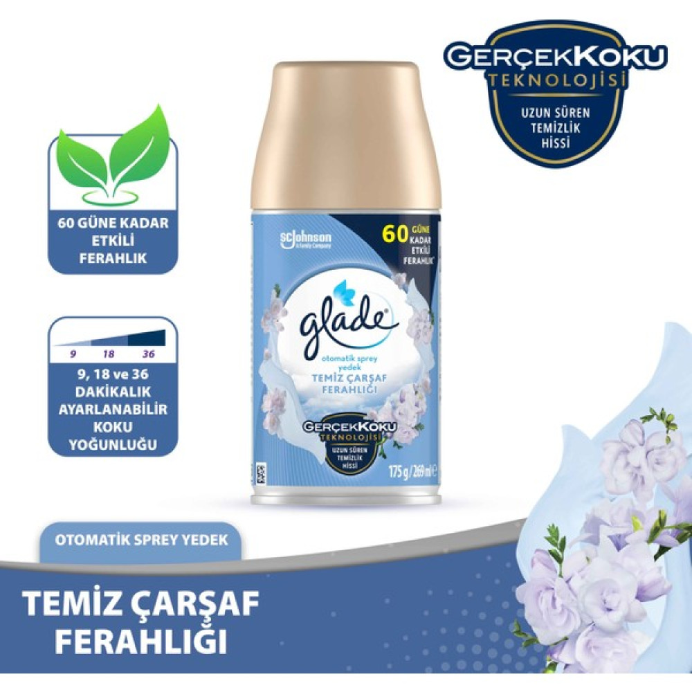 Glade Oda Kokusu Otomatik Sprey Yedek Temiz Çarşaf Ferahlığı 269 Ml Oda Kokusu Fiyatı