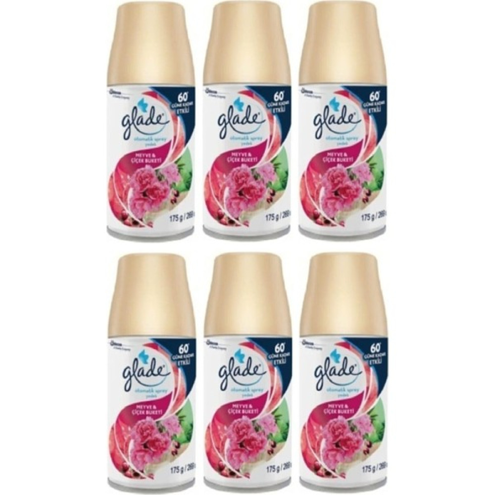 Glade Oda Parfümü Otomatik Sprey Oda Kokusu Bahar Kokuları Meyve & Çiçek Buketi 6 x 269 ml Oda Kokusu Fiyatı