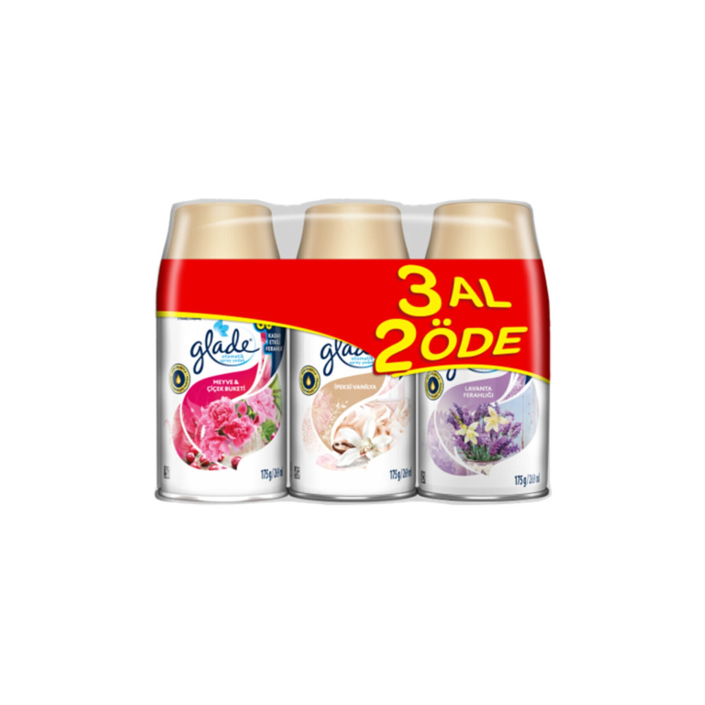 Glade Otomatik Sprey Oda Kokusu Yedeği 3 x 269 ml - Karma Deterjan ve Temizlik Ürünleri Fiyatı